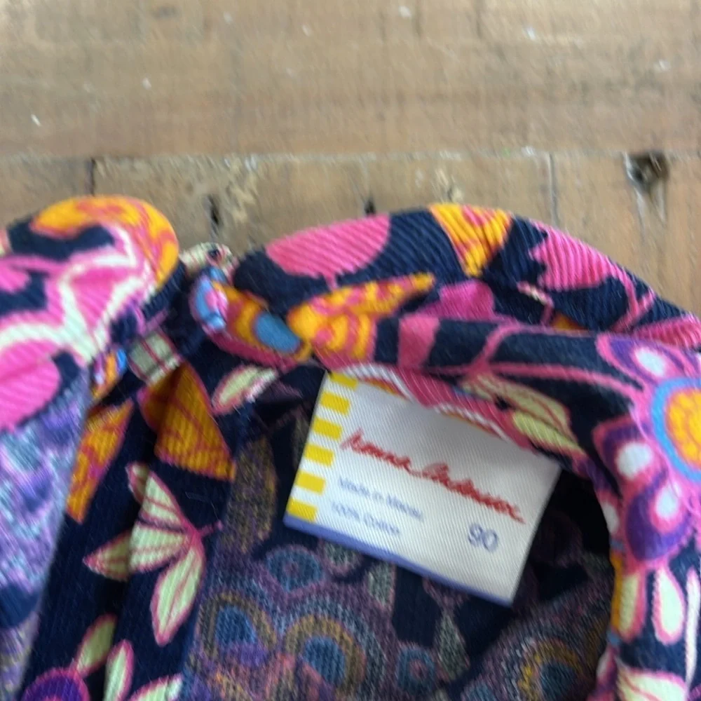 Hanna andersson retro floral corduroy dress